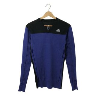 カラー(kolor)の【美品】  kolor / カラー | × adidas / アディダス Sweater バイカラー ニット | XS | ブルー/ブラック | メンズ(ニット/セーター)