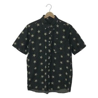 ソフネット(SOPHNET.)のSOPHNET. / ソフネット | 総柄 コットン ボタンダウンシャツ | S | ダークグレー | メンズ(Tシャツ/カットソー(半袖/袖なし))