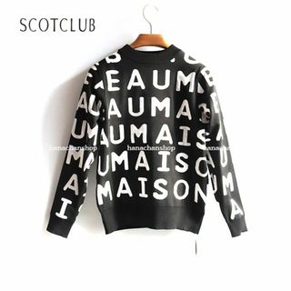 スコットクラブ(SCOT CLUB)の定価16,000円【新品】スコットクラブ★ブランドワッペン付きロゴニット(ニット/セーター)