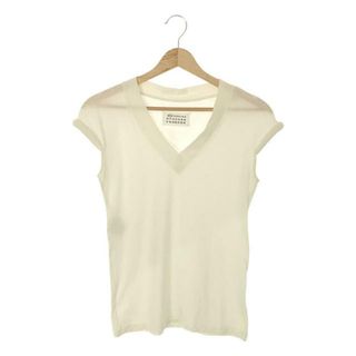 マルタンマルジェラ(Maison Martin Margiela)のMaison Martin Margiela / メゾンマルタンマルジェラ | 2011SS | Vネック フレンチスリーブ カットソー Tシャツ | XS | ホワイト | レディース(Tシャツ(半袖/袖なし))