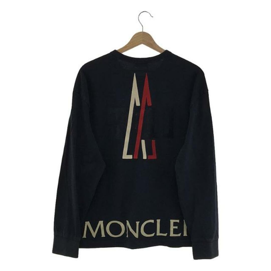 MONCLER(モンクレール)のMONCLER / モンクレール | MAGLIA GIROCOLLO ロゴプリント 刺しゅう ロングスリーブ Tシャツ | S | ネイビー | メンズ メンズのトップス(Tシャツ/カットソー(七分/長袖))の商品写真