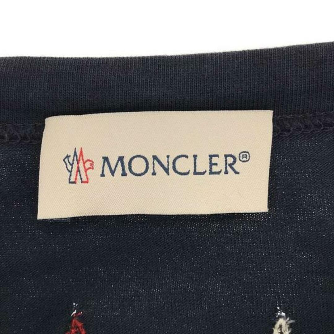 MONCLER(モンクレール)のMONCLER / モンクレール | MAGLIA GIROCOLLO ロゴプリント 刺しゅう ロングスリーブ Tシャツ | S | ネイビー | メンズ メンズのトップス(Tシャツ/カットソー(七分/長袖))の商品写真