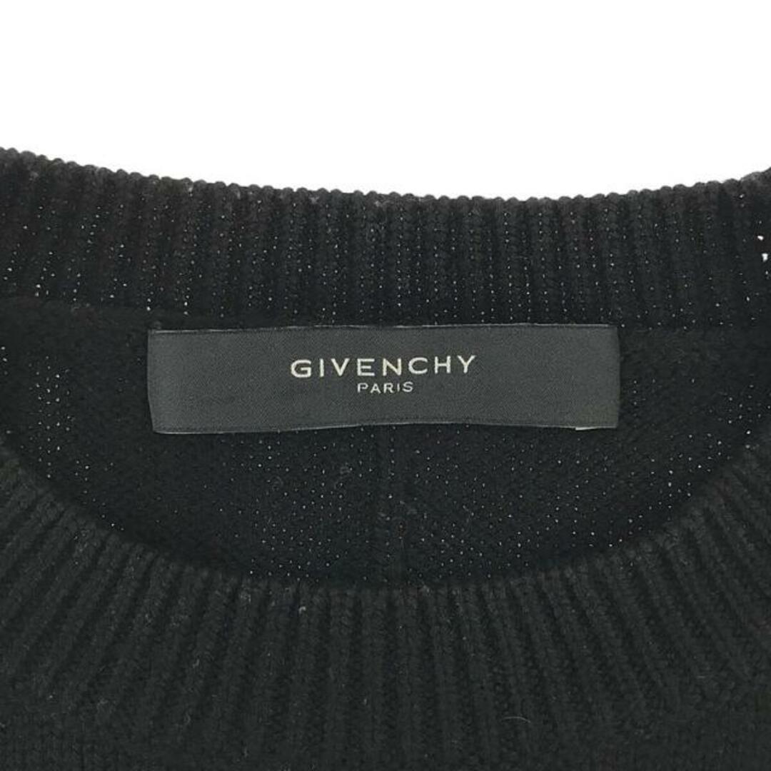 GIVENCHY(ジバンシィ)のGIVENCHY / ジバンシィ | ウール ボーダー クルーネック ニットセーター | M | ブラック | メンズ メンズのトップス(ニット/セーター)の商品写真