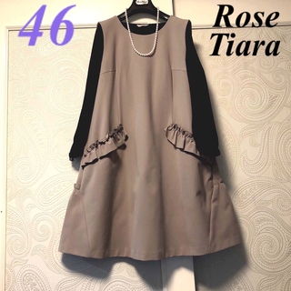 Rose Tiara - 未使用タグ付き大きいサイズ46トップス ローズティアラの