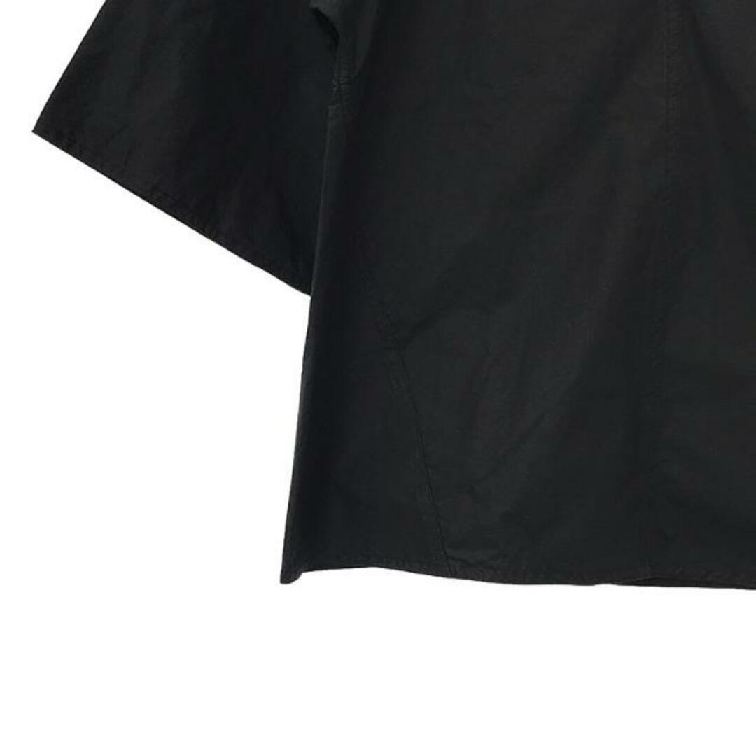 SOFIE D'HOORE(ソフィードール)のSOFIE D'HOORE / ソフィードール | コットン キーネックブラウス | 34 | ブラック | レディース レディースのトップス(シャツ/ブラウス(半袖/袖なし))の商品写真