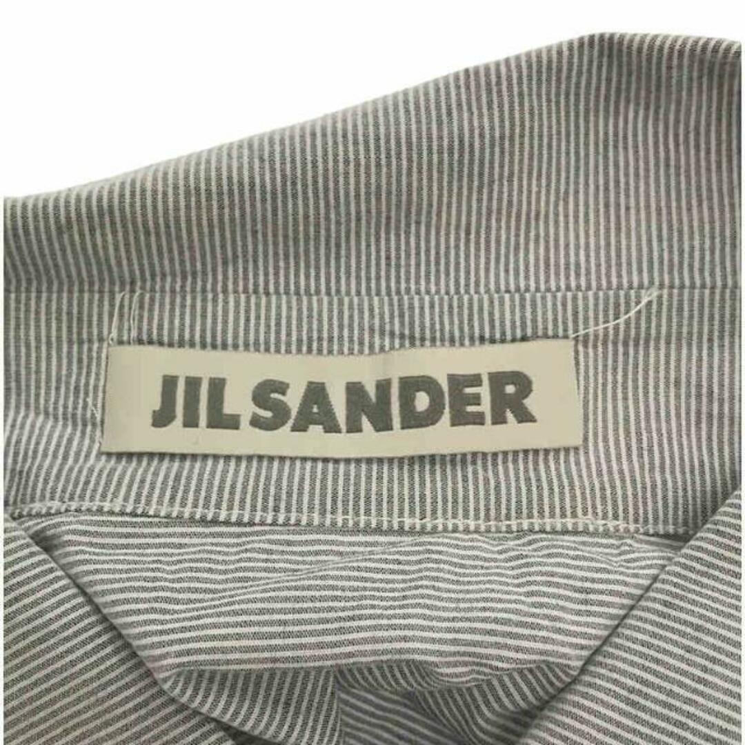 Jil Sander(ジルサンダー)のJIL SANDER / ジルサンダー | ストライプ ショートスリーブシャツ | 34 | ブルー/ホワイト | レディース レディースのトップス(シャツ/ブラウス(半袖/袖なし))の商品写真