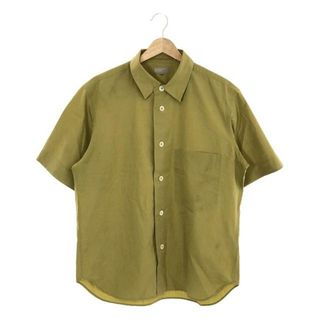 マーガレットハウエル(MARGARET HOWELL)のMARGARET HOWELL / マーガレットハウエル | FINE COMPACT POPLIN コットンシャツ | M | グリーン系 | メンズ(Tシャツ/カットソー(半袖/袖なし))