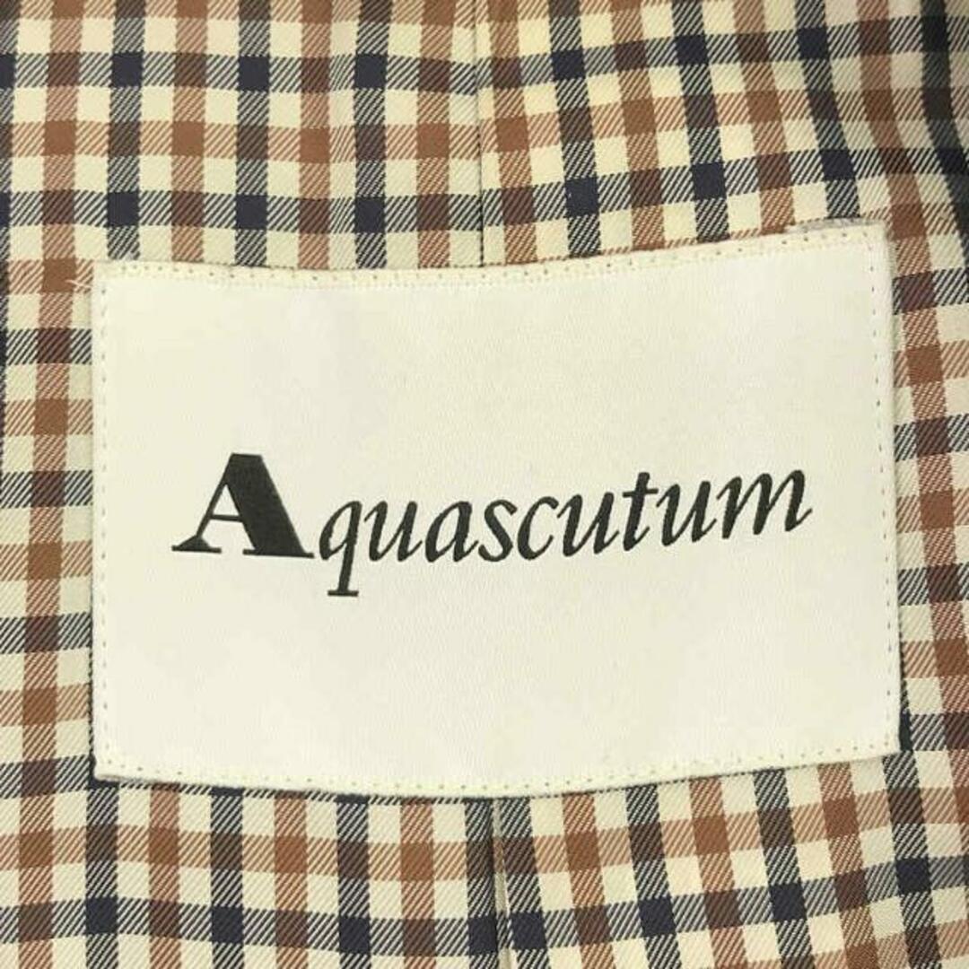 AQUA SCUTUM(アクアスキュータム)のAQUASCUTUM / アクアスキュータム | ウール ラグランスリーブ トレンチコート | S | ネイビー | レディース レディースのジャケット/アウター(その他)の商品写真