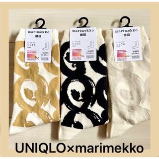 マリメッコ(marimekko)のユニクロ×マリメッコ★ヒートテックソックス★サイズ23～25㎝★3足セット(ソックス)