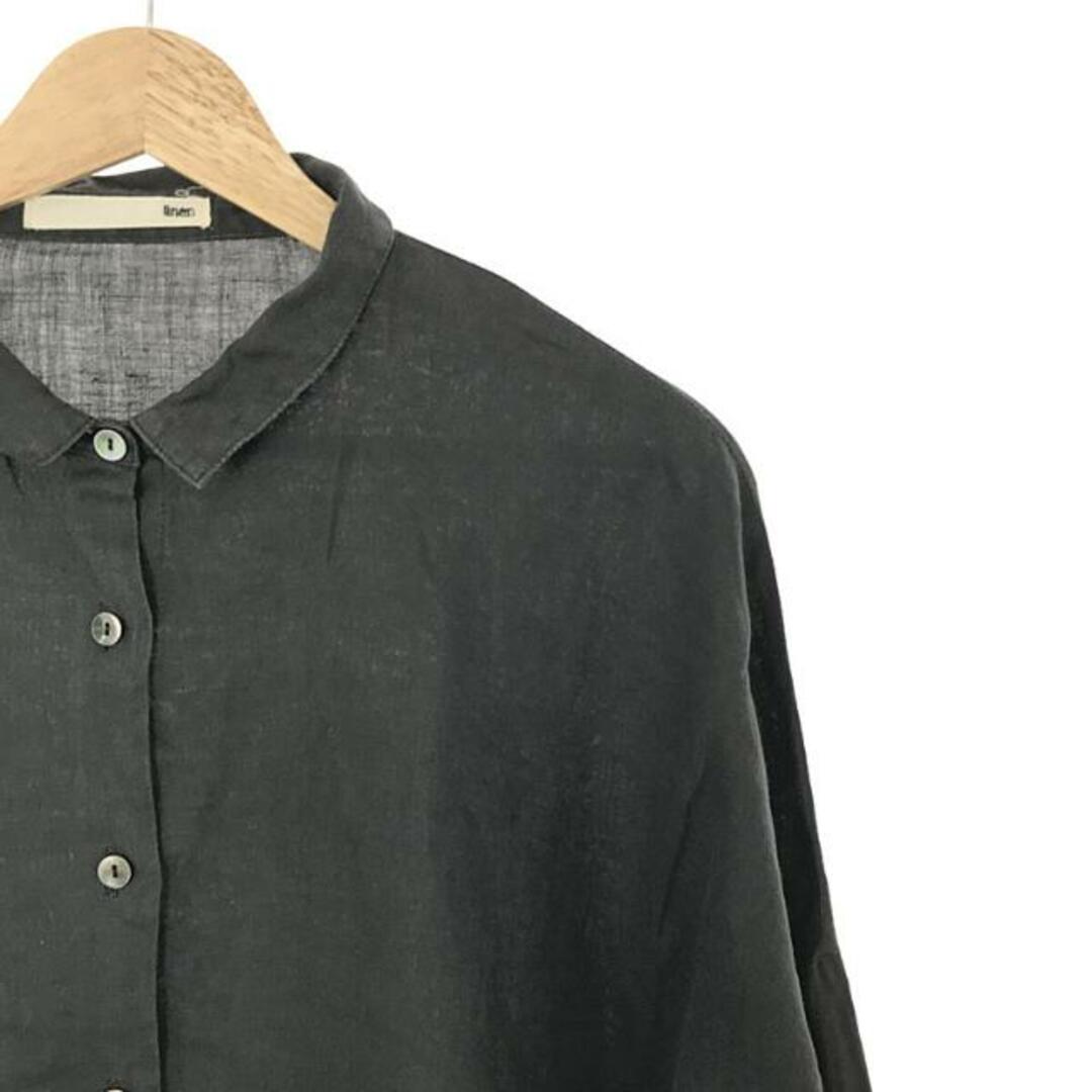 evam eva(エヴァムエヴァ)のevam eva / エヴァムエヴァ | brushing linen shirt シャツ | ダークグレー | レディース レディースのトップス(シャツ/ブラウス(長袖/七分))の商品写真