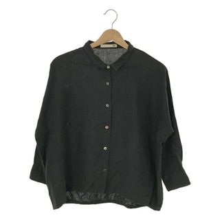 エヴァムエヴァ(evam eva)のevam eva / エヴァムエヴァ | brushing linen shirt シャツ | ダークグレー | レディース(シャツ/ブラウス(長袖/七分))