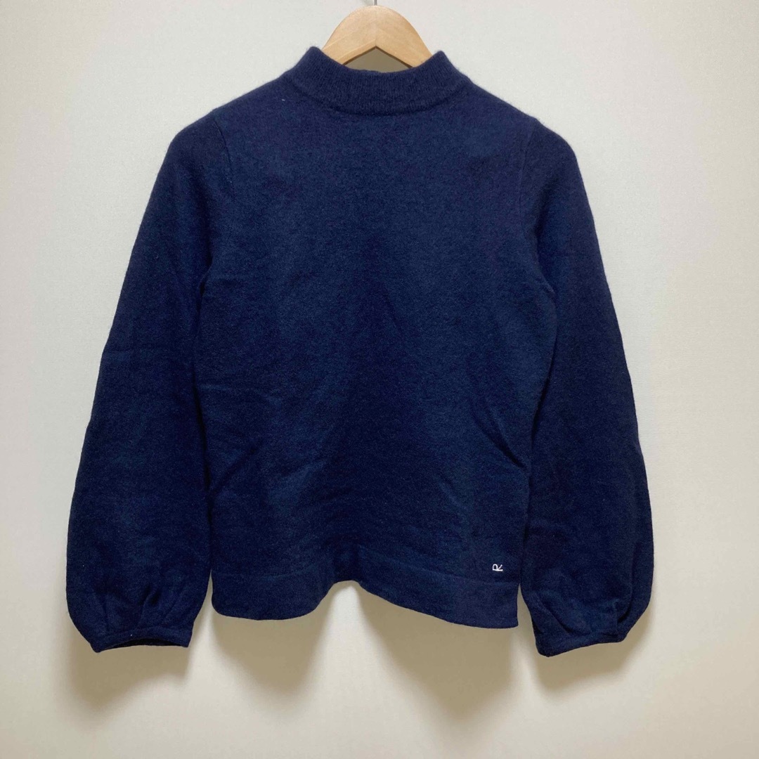 美品45R ニット セーター　縮絨ウール　インディゴ 藍染め　モックネック | フリマアプリ ラクマ