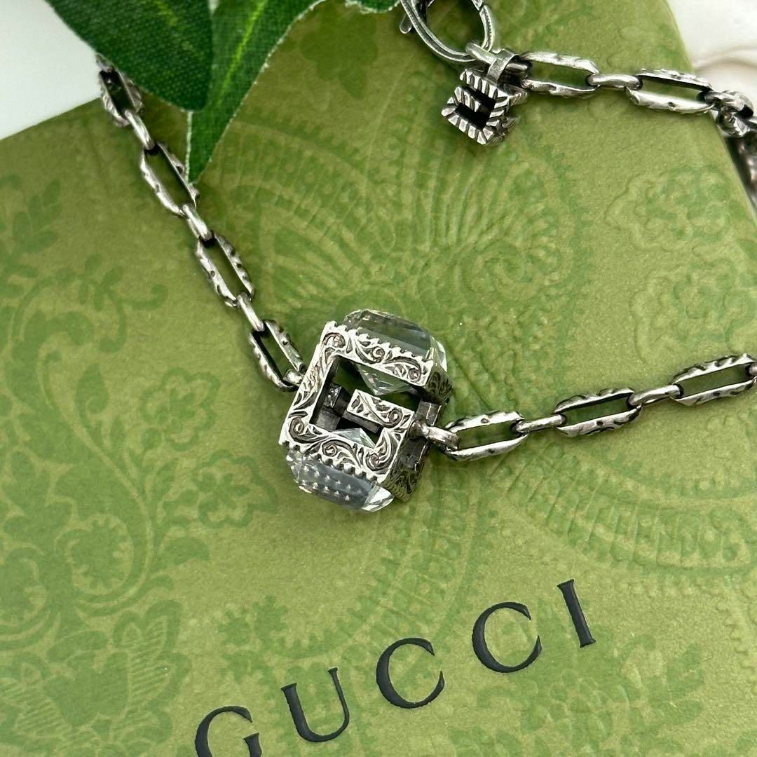 Gucci - グッチ ネックレス アラベスク キューブ クリスタル 袋