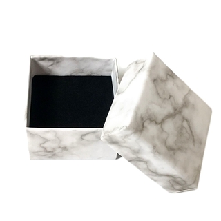 【１個】 ギフトボックス 大理石柄 アクセサリー  正方形 箱 包装 パッケージ(ラッピング/包装)