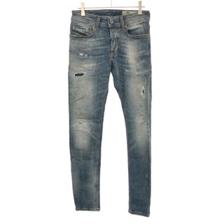 ディーゼル(DIESEL)のDIESEL ディーゼル SLEENKER SLIM SKINNY ダメージリペア加工スリムスキニーデニムパンツ インディゴブルー 26(デニム/ジーンズ)