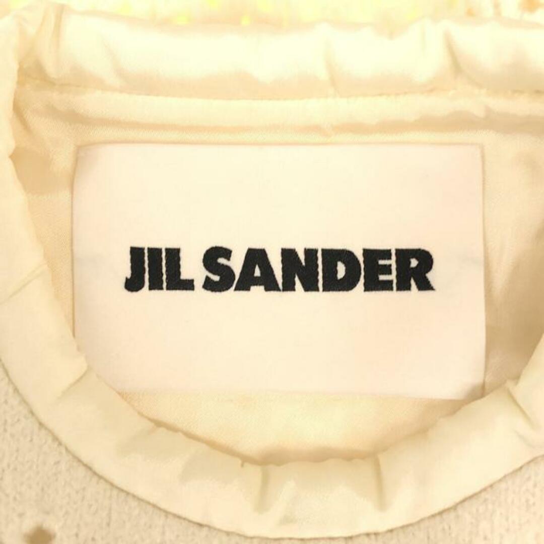 Jil Sander(ジルサンダー)のJIL SANDER / ジルサンダー | ウール 中綿パイプング チャンキーニットセーター | 36 | ホワイト | レディース レディースのトップス(ニット/セーター)の商品写真