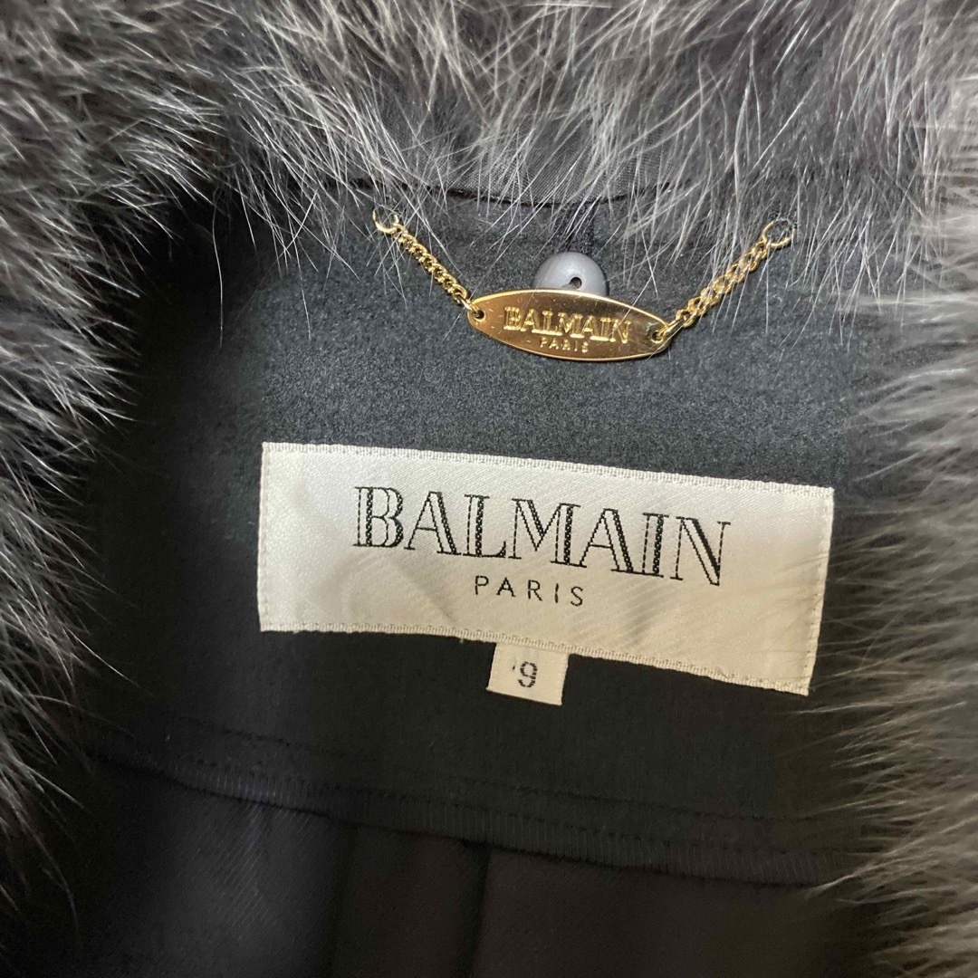 BALMAIN(バルマン)の美品　バルマン　カシミヤ100ロングコート レディースのジャケット/アウター(ロングコート)の商品写真