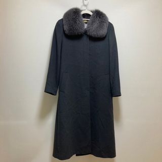 セール【美品】シルク・カシミヤ100%バルマン マキシ丈 ロングコート 黒 11 セール【美品】シルク・カシミヤ100%バルマン マキシ丈 ロングコート 黒 11