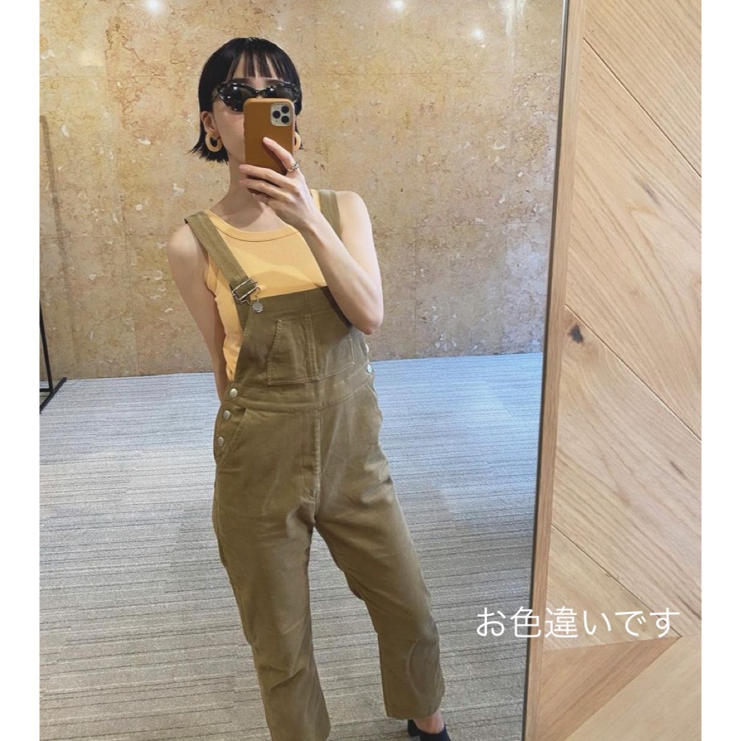 希少＊MEER. メーア　コーデュロイオーバーオール　ブラウン レディースのパンツ(サロペット/オーバーオール)の商品写真