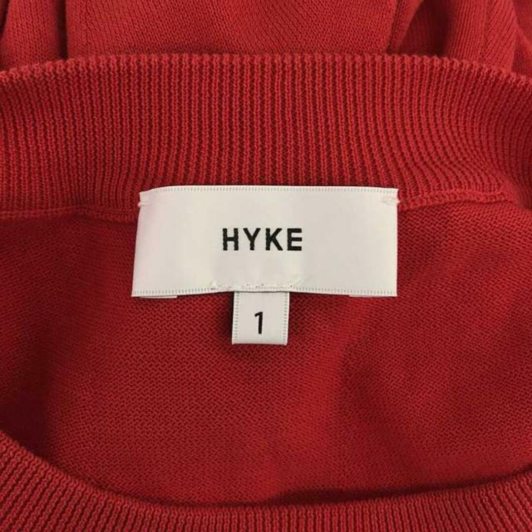 HYKE(ハイク)のHYKE / ハイク | サイドスリット ニットドレス ワンピース | 1 | レッド | レディース レディースのワンピース(ロングワンピース/マキシワンピース)の商品写真
