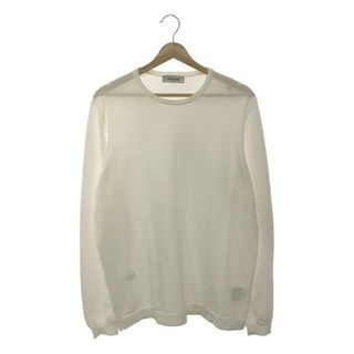 グランサッソ(GRAN SASSO)のGran Sasso / グランサッソ | コットン クルーネック ニット プルオーバー | XL | ホワイト | メンズ(ニット/セーター)