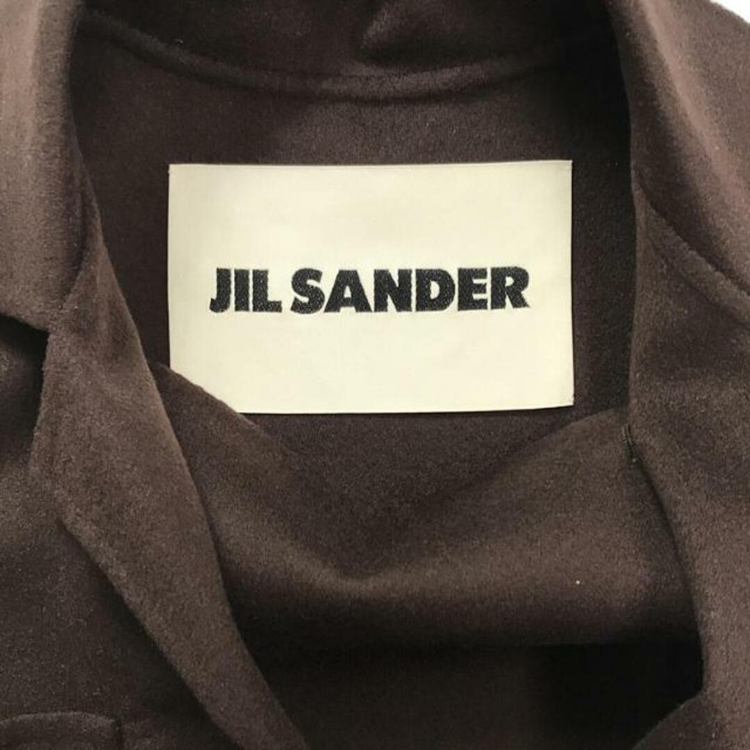 Jil Sander(ジルサンダー)の【美品】  JIL SANDER / ジルサンダー | 2022AW | カシミヤ スキッパー プルオーバー 半袖シャツ | 32 | ブラウン | レディース レディースのトップス(シャツ/ブラウス(半袖/袖なし))の商品写真