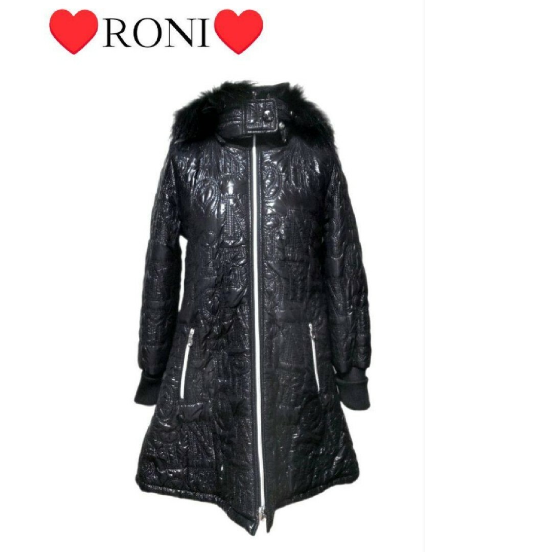 RONI(ロニィ)の♥RONI♥レディース★総柄★ダウンジャケット★ダウンコート★sizeL メンズのジャケット/アウター(ダウンジャケット)の商品写真