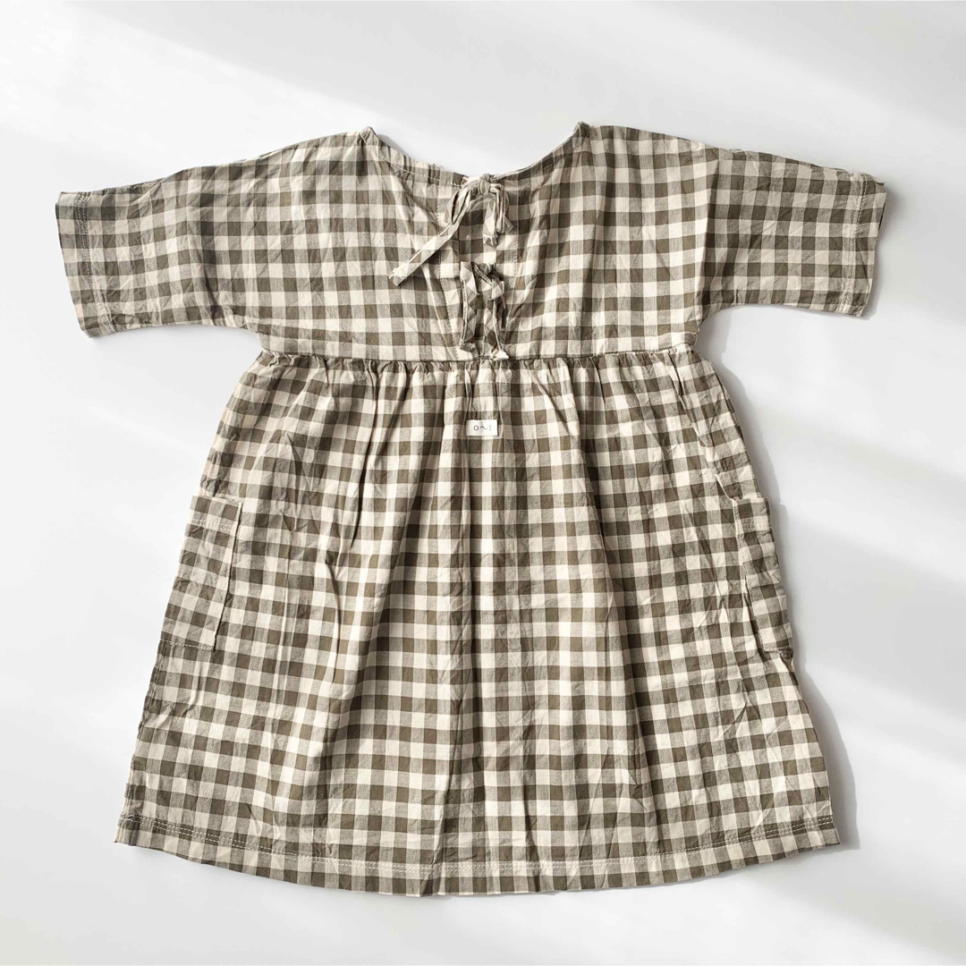 【organic zoo】ワンピース1-2y ギンガムチェック オーガニックズー キッズ/ベビー/マタニティのベビー服(~85cm)(ワンピース)の商品写真