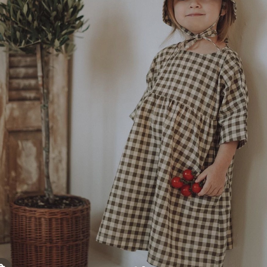 【organic zoo】ワンピース1-2y ギンガムチェック オーガニックズー キッズ/ベビー/マタニティのベビー服(~85cm)(ワンピース)の商品写真