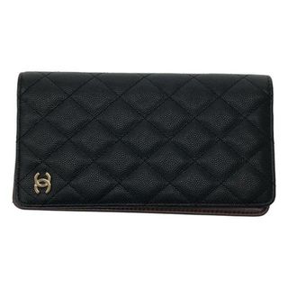 シャネル(CHANEL)の【美品】  CHANEL / シャネル | ココマーク マトラッセ キャビアスキン 手帳カバー | ブラック(その他)