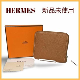 エルメス(Hermes)の【新品未使用】シルクインコンパクト　ゴールド　カシス　Z刻印　花柄　犬柄(財布)