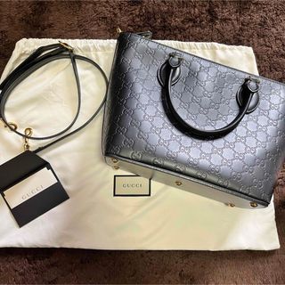 グッチ(Gucci)のグッチ　レザー　G Gシマトップバッグ2way(ハンドバッグ)