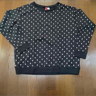 エイチアンドエム(H&M)の新品、未使用【H&M 】ドクロ柄 トップスMサイズ(Tシャツ/カットソー(七分/長袖))