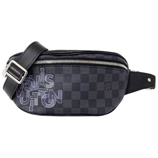 ルイヴィトン(LOUIS VUITTON)のルイ ヴィトン LOUIS VUITTON バッグ ダミエ グラフィット リンク メンズ ブランド ボディバッグ ウエストバッグ バムバッグ N40295 ブラック グレー おしゃれ 【中古】(ウエストポーチ)