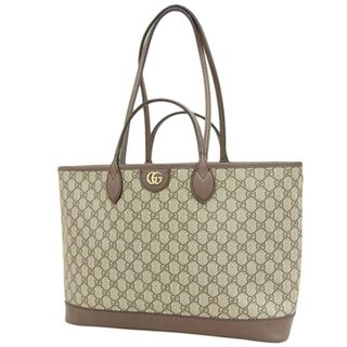 グッチ(Gucci)のGUCCI(グッチ) GGスプリーム オフィディア GG トートバッグ 2WAY ショルダー ハンドバッグ 肩掛け 斜め掛け GGスプリームキャンバス ベージュ ブラウン茶 ゴールド金具 739730 レディース 40802078201【中古】【アラモード】(トートバッグ)