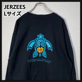 ジャージーズ(JERZEES)の【ジャージーズ】90sスウェット　ビンテージ　カメ　は虫類　バスケ　ブラックF1(スウェット)