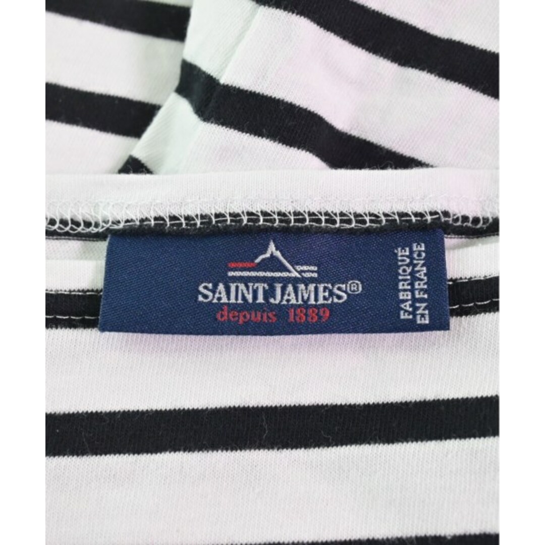 SAINT JAMES(セントジェームス)のSAINT JAMES Tシャツ・カットソー L 白x黒(ボーダー) 【古着】【中古】 レディースのトップス(カットソー(半袖/袖なし))の商品写真