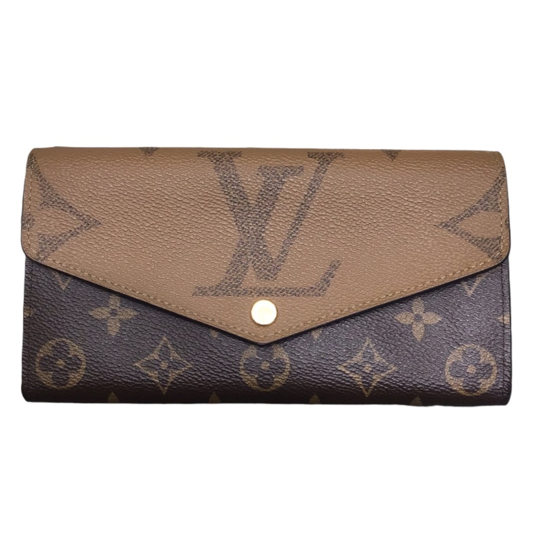 約19cm高さルイ・ヴィトン LOUIS VUITTON ポルトフォイユ・サラ M80726 モノグラムジャイアント ユニセックス 長財布