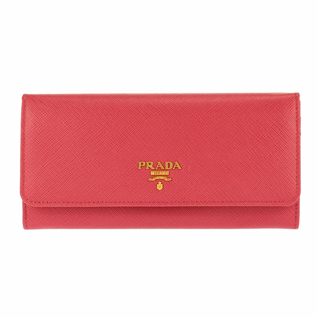 PRADA(プラダ)の未使用 正規品 プラダ 長財布 レディース レッド ピンク パスケース レザー レディースのファッション小物(財布)の商品写真