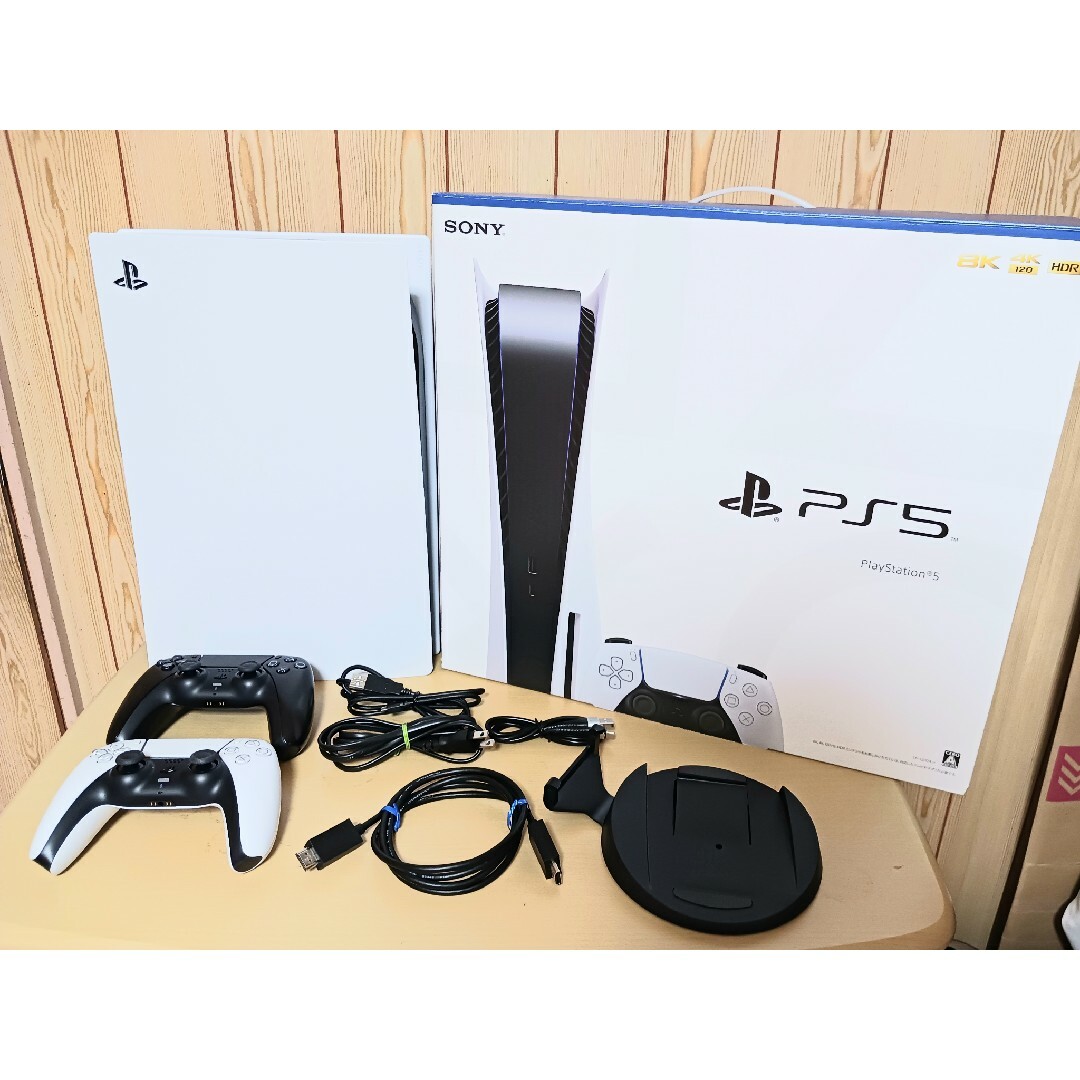 ホワイト系【コントローラー2個】PS5 本体 プレイステーション5 CFI-1200A01