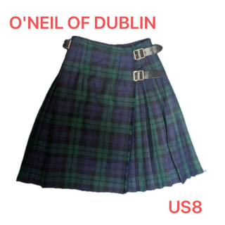 オニールオブダブリン(O'NEIL of DUBLIN)のオニールオブダブリン　ブラックウォッチ　キルトスカート タータンチェック(ひざ丈スカート)