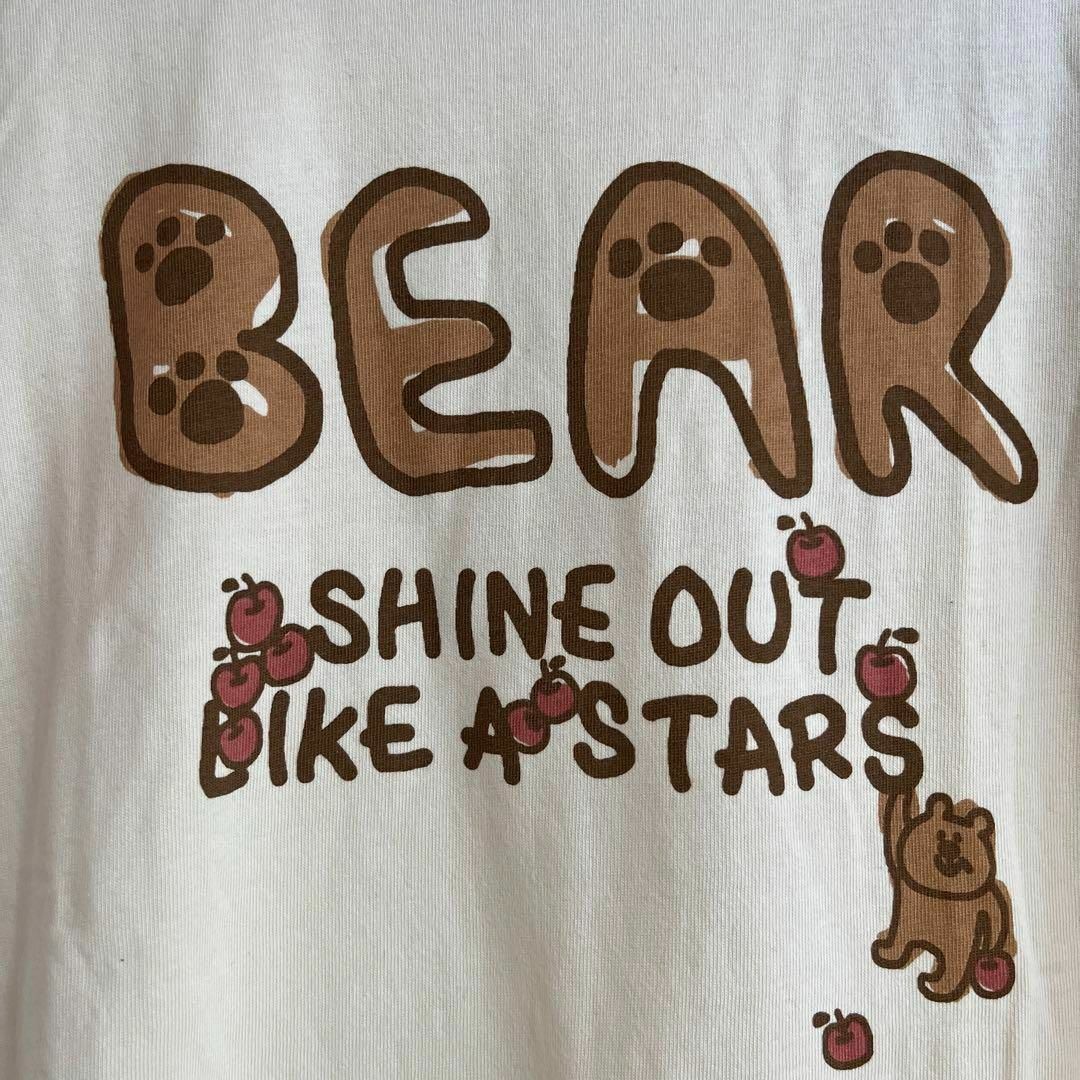 rough(ラフ)のrough ラフ　半袖　シャツ　トップス　熊　くま　bear 柄　かわいい レディースのトップス(Tシャツ(半袖/袖なし))の商品写真