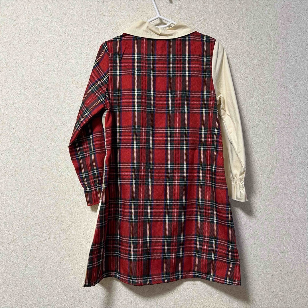 SHEIN(シーイン)のチェック柄　ワンピース　セット売り　120 110 シャツワンピ キッズ/ベビー/マタニティのキッズ服女の子用(90cm~)(ワンピース)の商品写真