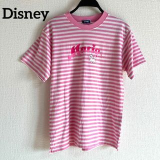 ディズニー(Disney)のDisney 半袖　トップス　ボーダー　マリー　ちゃん　ピンク　ディズニー(Tシャツ/カットソー)