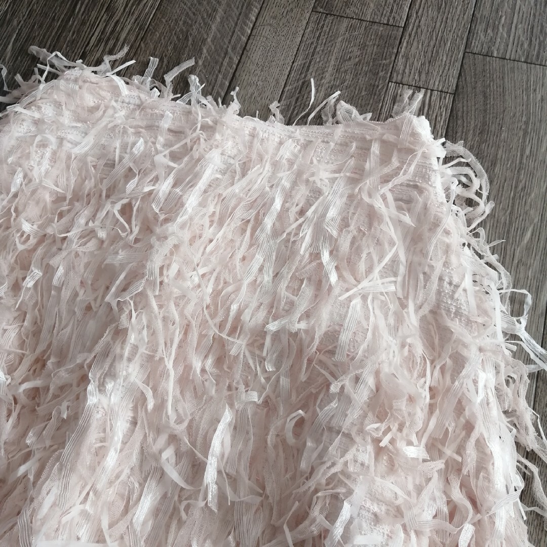 leur logette(ルールロジェット)の【定価65000円程】ルールロジェット　チュール　ピンク　ツイード　スカート レディースのスカート(ロングスカート)の商品写真