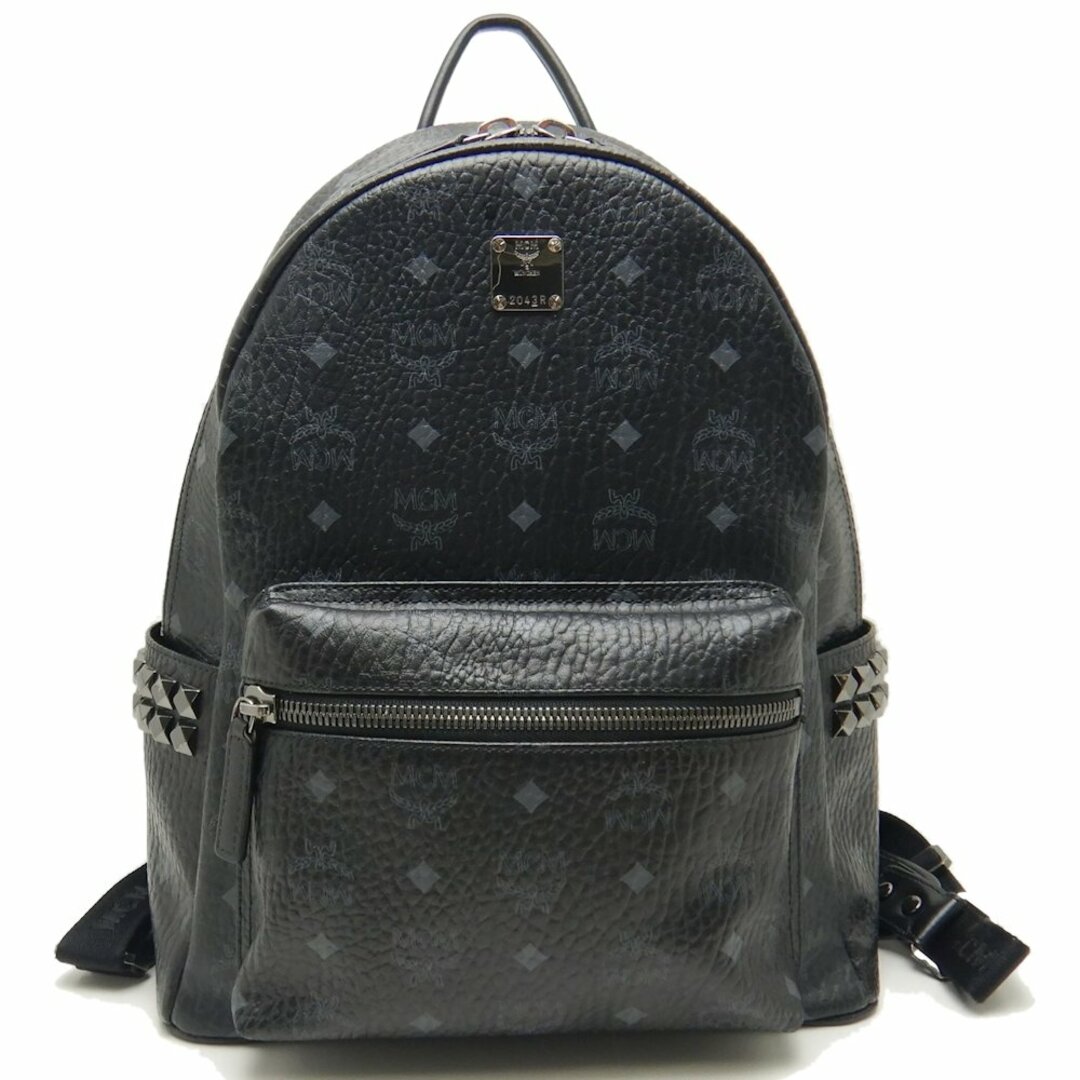 MCM(エムシーエム)のMCM エムシーエム ヴィセトス Stark  MMKAAVE32BK001 リュック・バックパック サイドスタッズバックパック スタッズ レザー ブラック/251373【中古】 メンズのバッグ(バッグパック/リュック)の商品写真