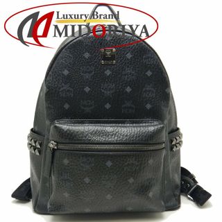 エムシーエム(MCM)のMCM エムシーエム ヴィセトス Stark  MMKAAVE32BK001 リュック・バックパック サイドスタッズバックパック スタッズ レザー ブラック/251373【中古】(バッグパック/リュック)