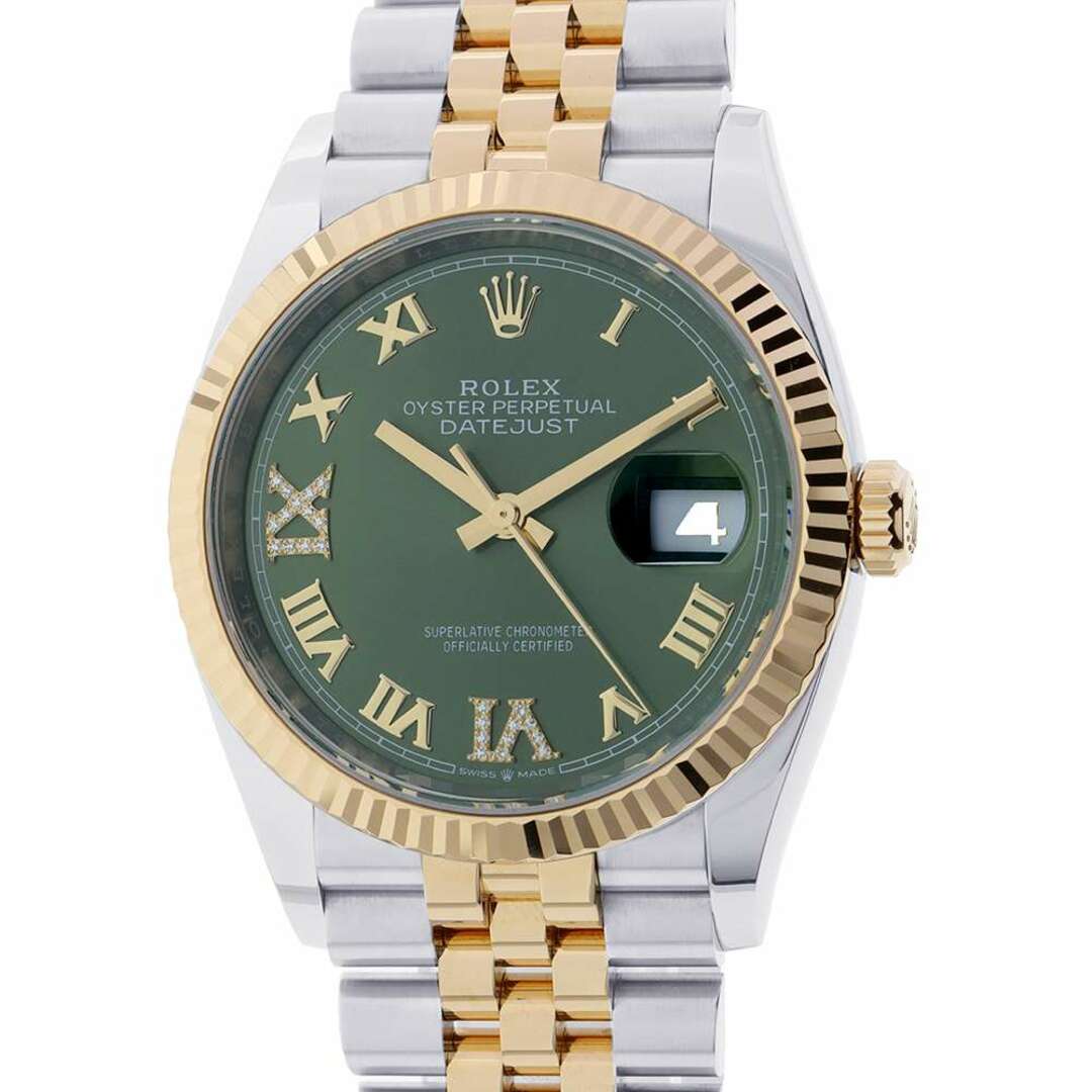 ROLEX(ロレックス)のロレックス デイトジャスト 36 126233 ランダムシリアル ROLEX 腕時計 オリーブグリーン/69ダイヤ文字盤 メンズの時計(腕時計(アナログ))の商品写真