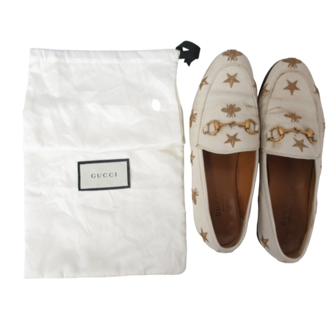 Gucci(グッチ)のグッチ Bee刺繍 ホースビット ローファー モカシン 361/2 IBO46 レディースの靴/シューズ(ローファー/革靴)の商品写真