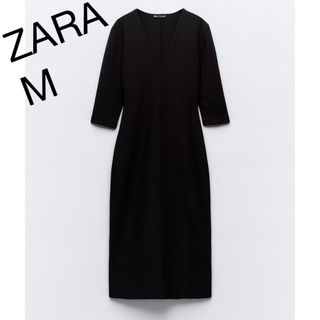 ザラ(ZARA)のクレープミディワンピース(ロングワンピース/マキシワンピース)